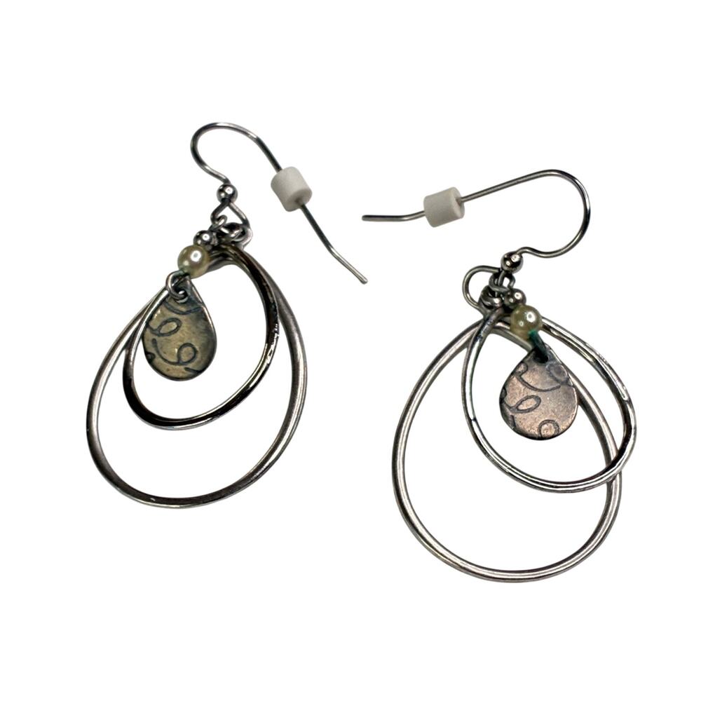 Silver Forest Silver Open Teardrop Dangle Earrings